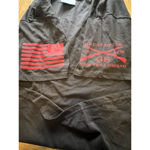 Grunt Style "UNAPOLOGETIC" It's In‎ My DNA Black Red Graphic T-Shirt Size 4X NWT - Picture 8 of 9